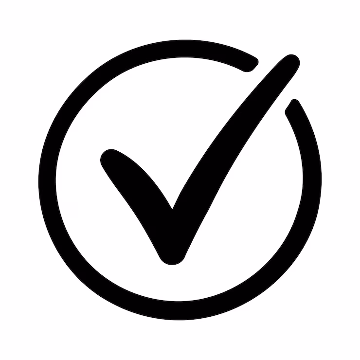 check mark hand drawn circle 78370 5986